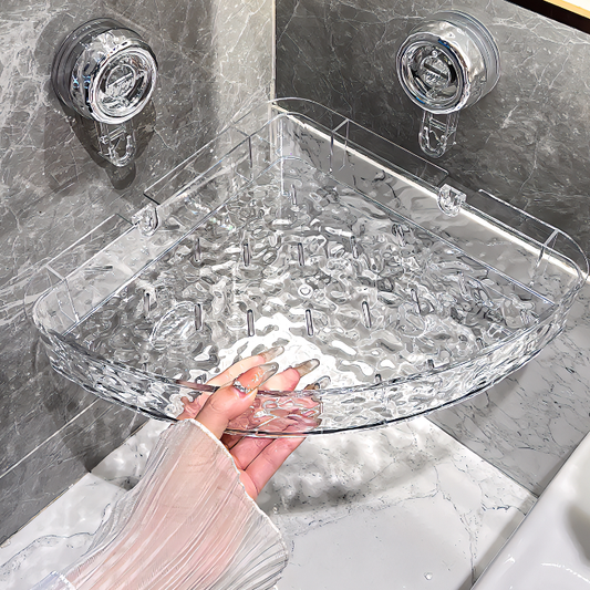 Suction-Powered Bathroom Organizer