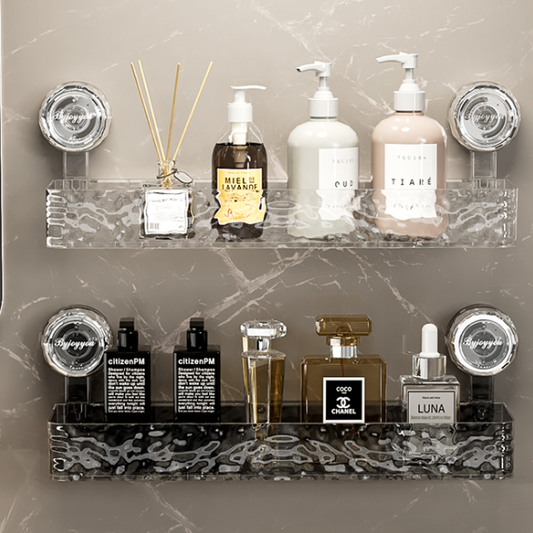 Suction-Powered Bathroom Organizer